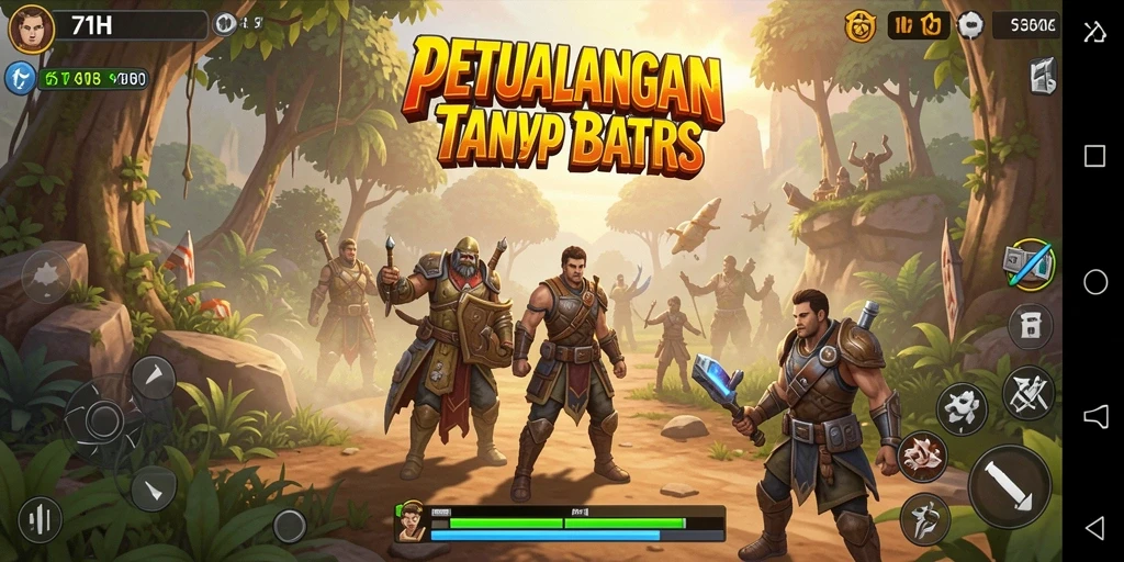 Tampilan menakjubkan dari gameplay 71H yang menampilkan misi petualangan.