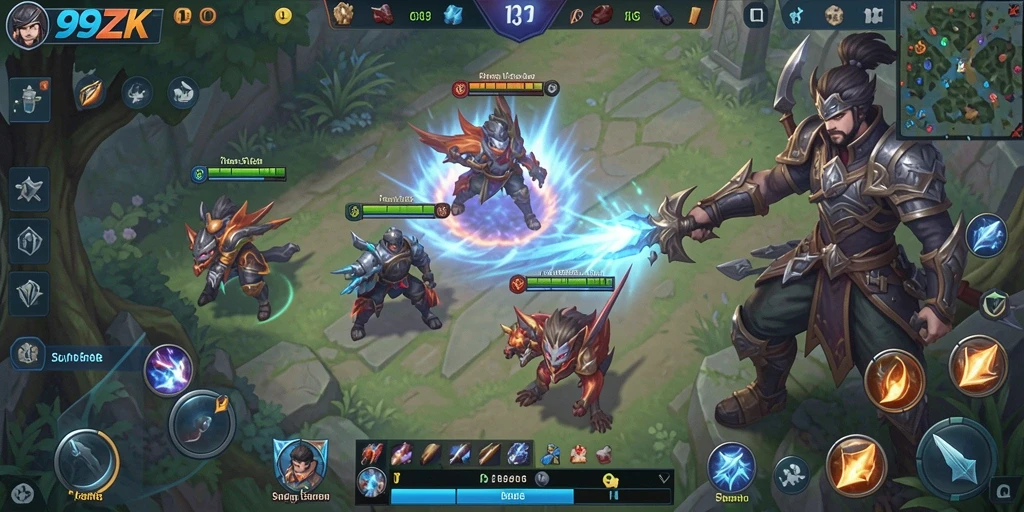 Gameplay SLG 99ZK yang seru dan strategis.