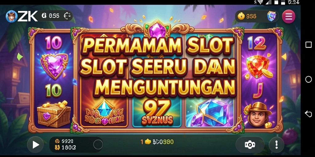 Tampilan menarik gameplay Slot di 9ZK yang penuh warna.