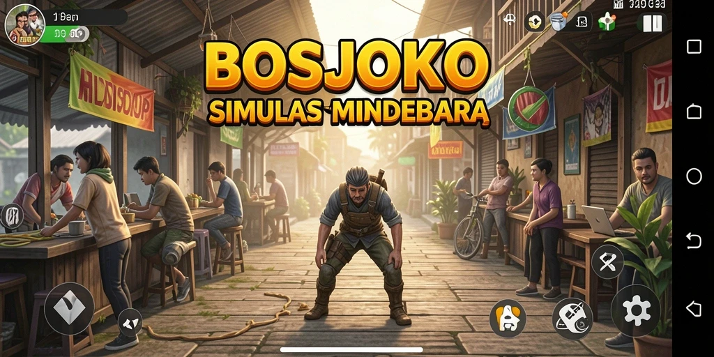 Tampilan gameplay BOSJOKO yang menarik dan interaktif.