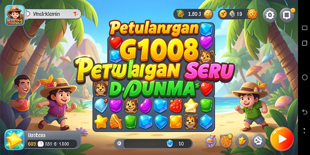 Gameplay seru GT108 di dunia Match-3 yang penuh warna.