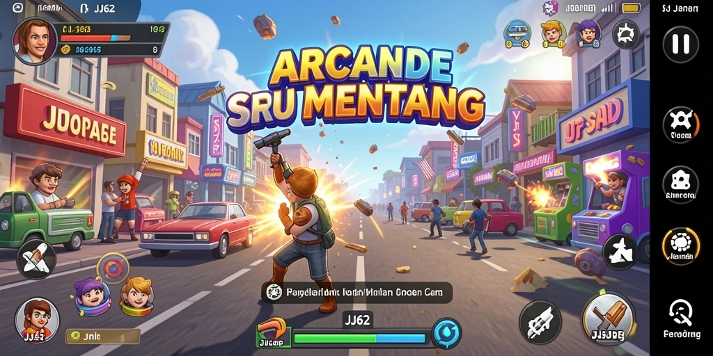 Tampilan screenshot <strong>JJ62</strong> menunjukkan tantangan seru dalam gameplay Arcade.