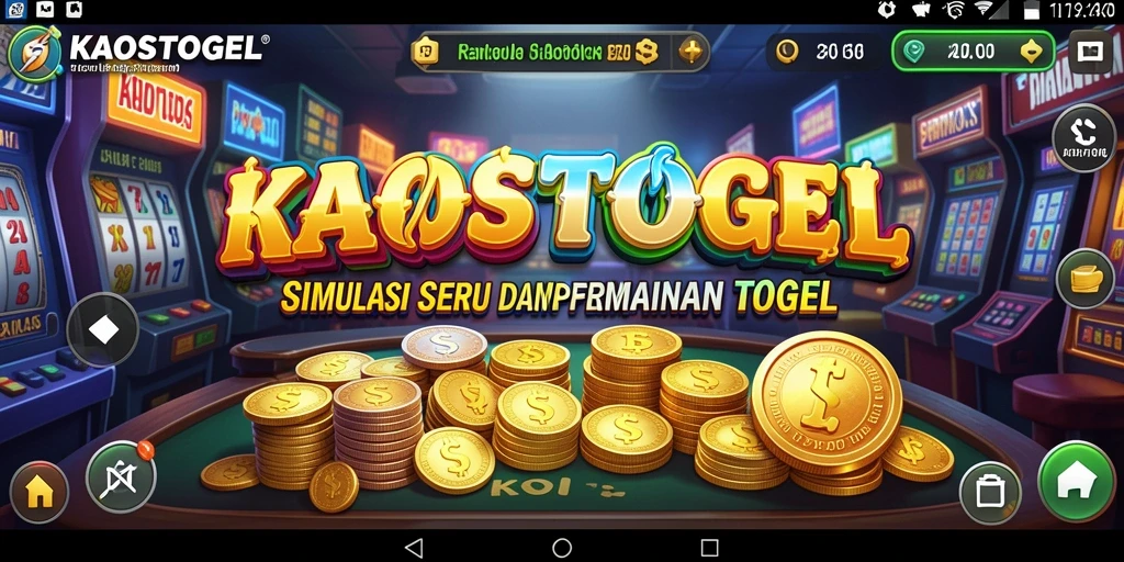 Tampilan gameplay KAOSTOGEL dengan elemen simulasi togel.