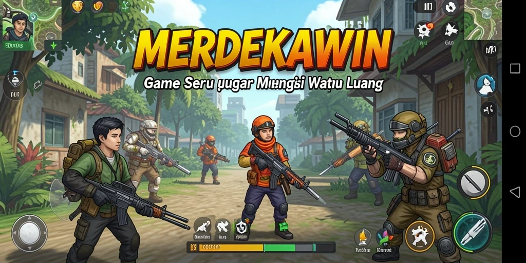 Tampilan gameplay MERDEKAWIN yang menarik dan menghibur.