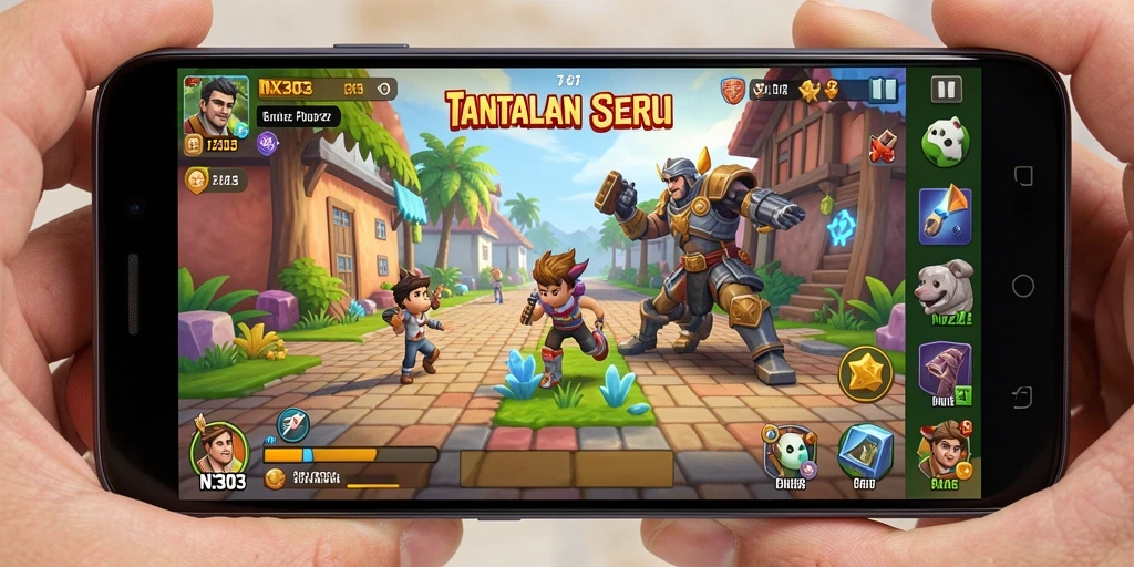 Tampilan gameplay NX303 yang mengasyikkan dan penuh warna.