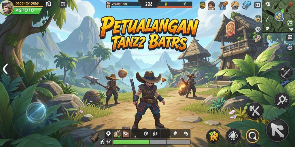Screenshot gameplay PGTOTO menampilkan aksi eksplorasi yang mendebarkan.