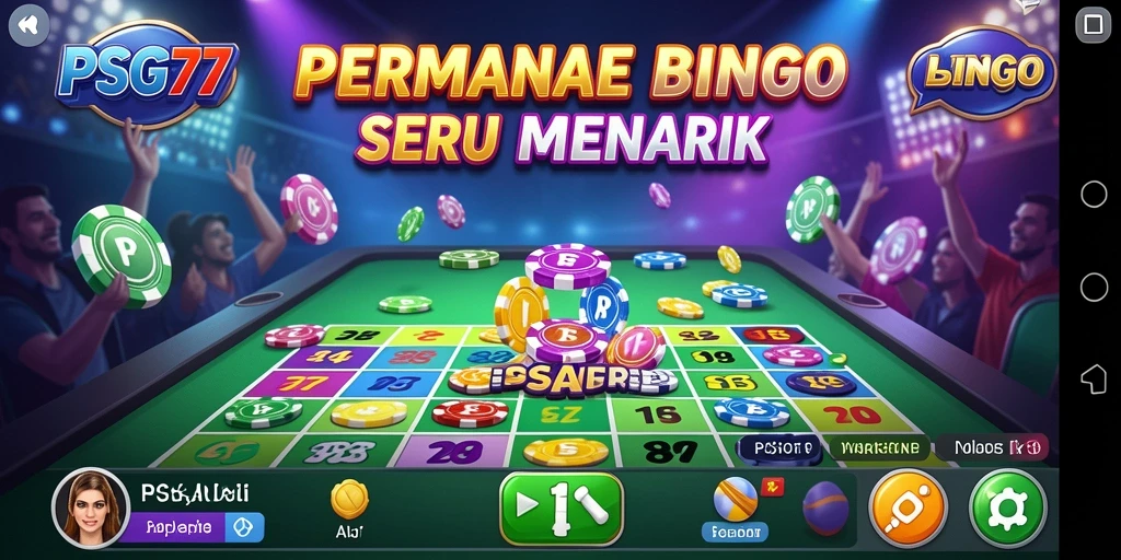 Tangkapan layar utama dari game Bingo PSG77 yang menunjukkan gameplay menarik.