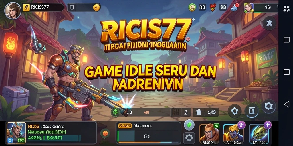 Tangkapan layar RICIS77 menunjukkan gameplay Idle yang menawan dan adiktif.