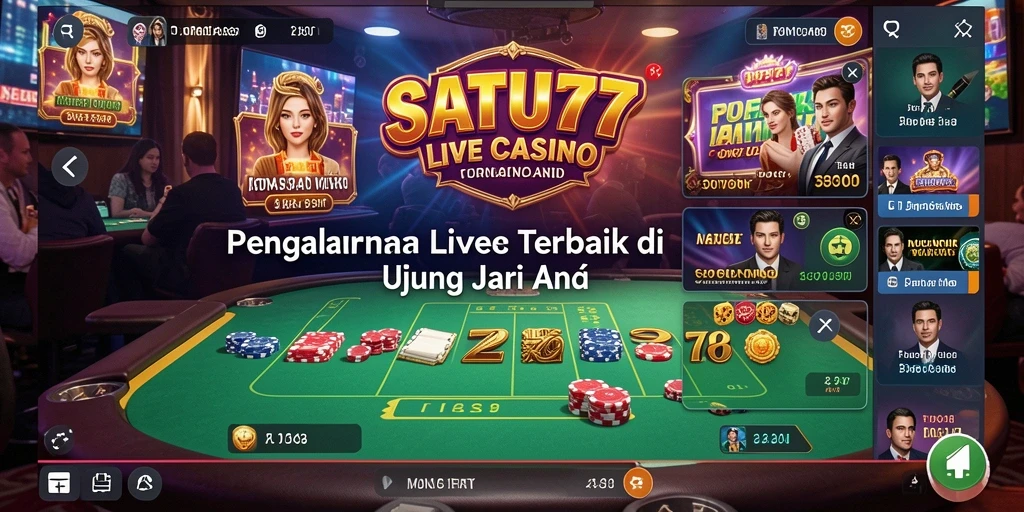 Gameplay Live Casino yang seru dan interaktif di SATU77.