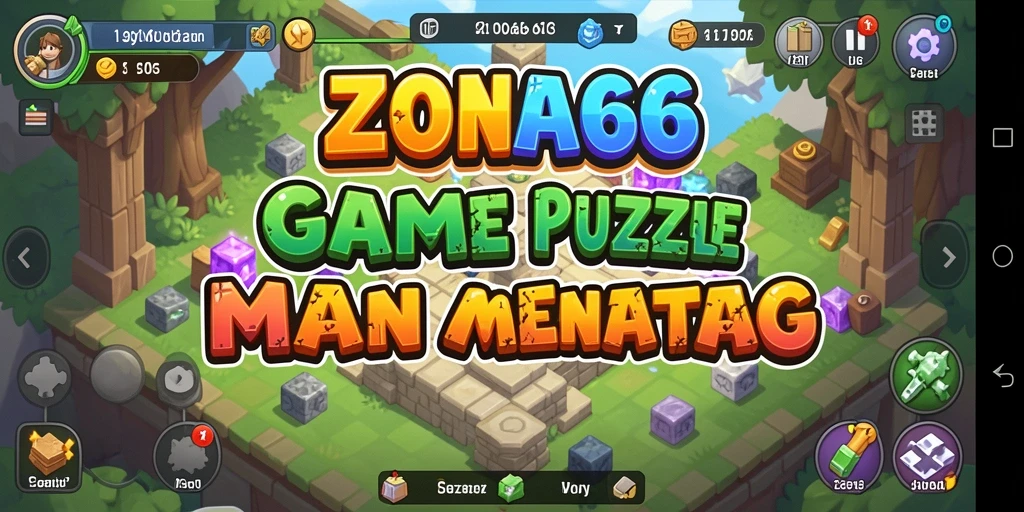Screenshot ZONA66 menampilkan gameplay puzzle yang menantang dan seru.